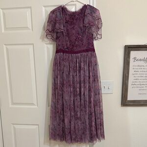 Ivy City Co Purple Midi Dress